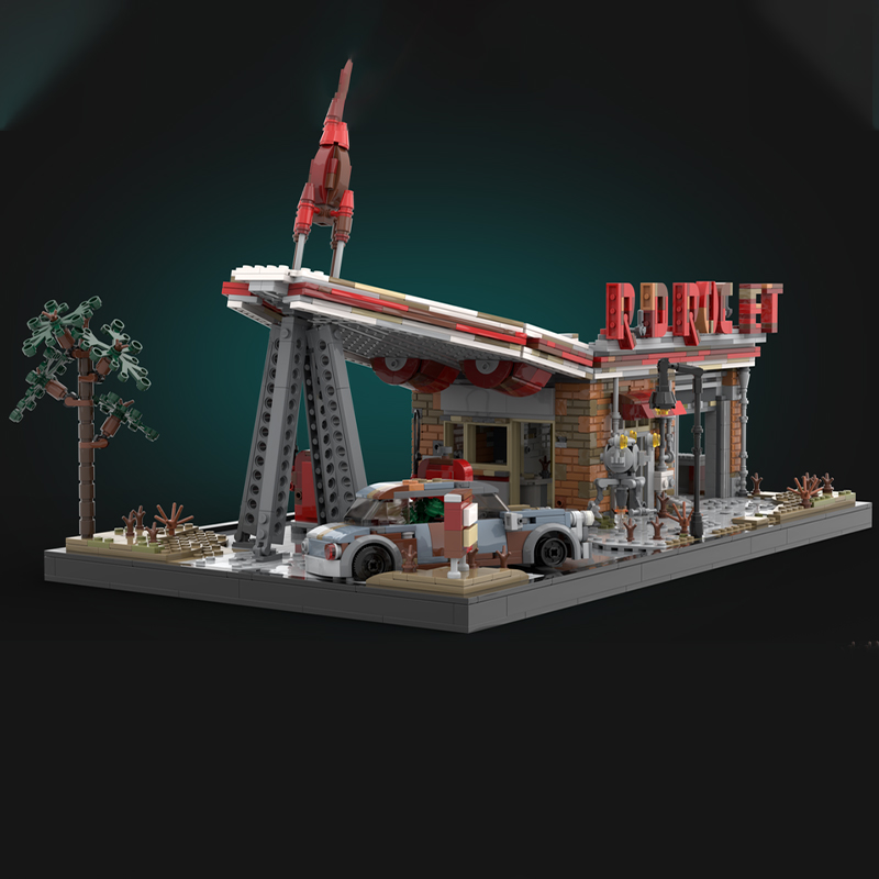 2168 деталей MOC Красная ракет – обзор и цена Art And Craft Rocket